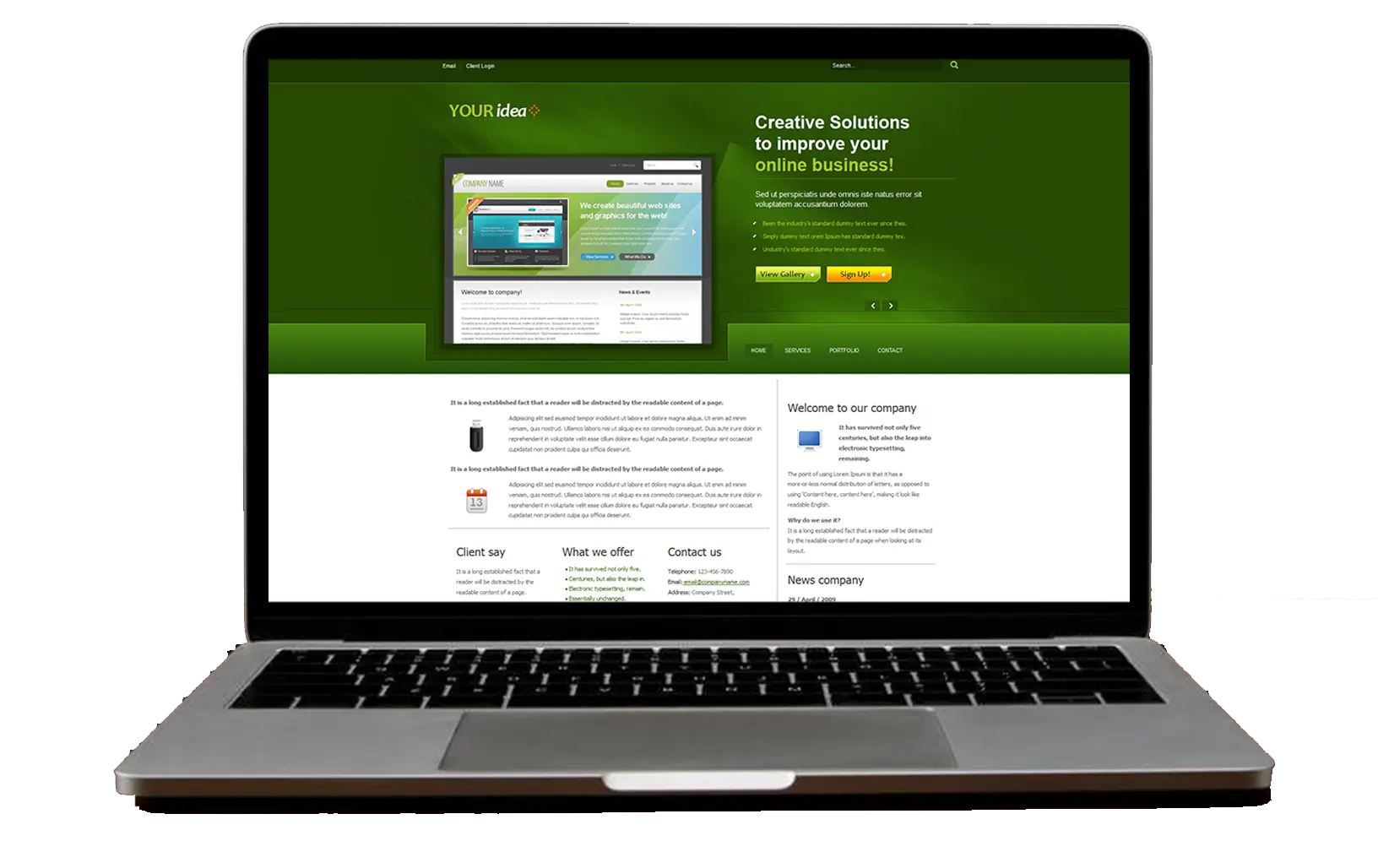 Desktop Website Design